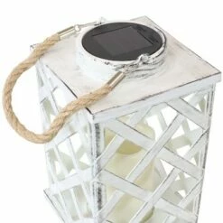 Sunnydaze Decor Sunnydaze Outdoor Modern Crosshatch Hanging Tabletop Solar LED Rustic Farmhouse Decorative Candle Lantern - 9" - White 9 Sunnydaze Decor Sunnydaze Outdoor Modern Crosshatch Hanging Tabletop Solar LED Rustic Farmhouse Decorative Candle Lantern - 9" - White -Outdoor Lighting Official Shop unnamed file 1003