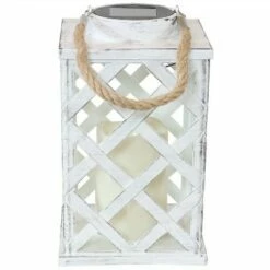 Sunnydaze Decor Sunnydaze Outdoor Modern Crosshatch Hanging Tabletop Solar LED Rustic Farmhouse Decorative Candle Lantern - 9" - White 11 Sunnydaze Decor Sunnydaze Outdoor Modern Crosshatch Hanging Tabletop Solar LED Rustic Farmhouse Decorative Candle Lantern - 9" - White -Outdoor Lighting Official Shop unnamed file 1005