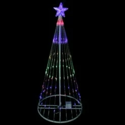 Northlight 4' Multi-Color LED Lighted Show Cone Christmas Tree Outdoor Decoration