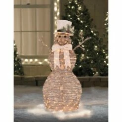 Northlight 48" LED Lighted Rattan Snowman Outdoor Christmas Decoration -Outdoor Lighting Official Shop unnamed file 1050