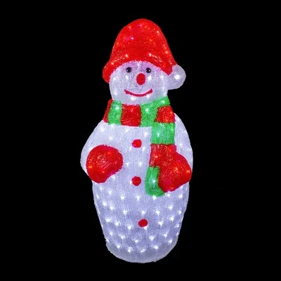 Northlight 34" Lighted Commercial Grade Acrylic Snowman Christmas Display Decoration 3 Northlight 34" Lighted Commercial Grade Acrylic Snowman Christmas Display Decoration