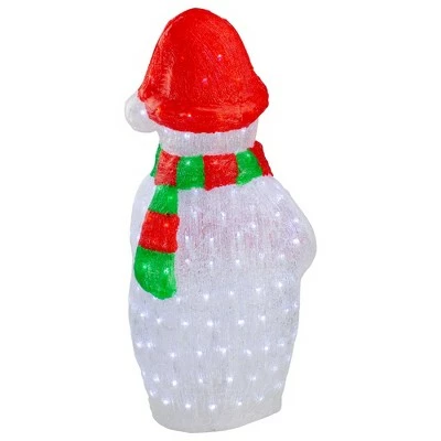 Northlight 34" Lighted Commercial Grade Acrylic Snowman Christmas Display Decoration 6 Northlight 34" Lighted Commercial Grade Acrylic Snowman Christmas Display Decoration - Image 4