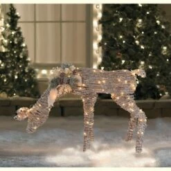 Northlight 38" LED Drinking Rattan Deer Fawn Christmas Yard Decorations -Outdoor Lighting Official Shop unnamed file 1109