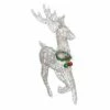 Northlight 25" Silver and Green Lighted Prancing Reindeer Christmas Outdoor Decor -Outdoor Lighting Official Shop unnamed file 1112