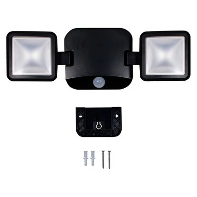 Energizer 600 Lumens Outdoor LED Motion Sensing Dual Head Security Outdoor Wall Light Black 4 Energizer 600 Lumens Outdoor LED Motion Sensing Dual Head Security Outdoor Wall Light Black - Image 2