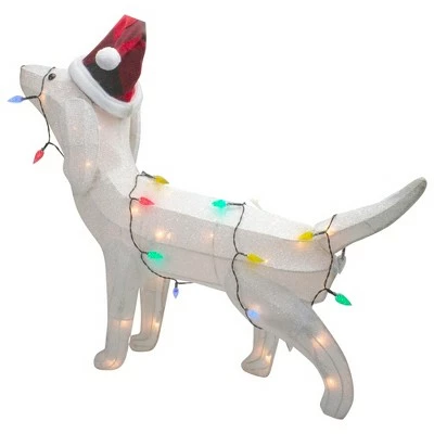 Northlight 32" LED Lighted Dachshund Dog in Santa Hat Outdoor Christmas Decoration 5 Northlight 32" LED Lighted Dachshund Dog in Santa Hat Outdoor Christmas Decoration - Image 3