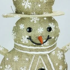 Northlight 24" Brown and White Lighted Snowflake Standing Snowman Christmas Outdoor Decor -Outdoor Lighting Official Shop unnamed file 1132