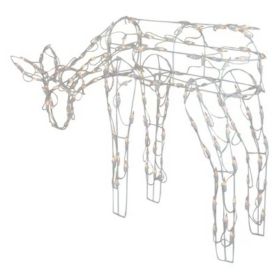 Northlight 42-Inch Lighted White Feeding Reindeer Outdoor Christmas Decoration 4 Northlight 42-Inch Lighted White Feeding Reindeer Outdoor Christmas Decoration - Image 2