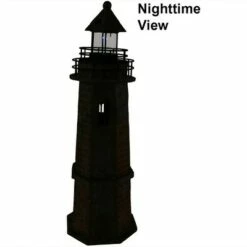 Sunnydaze Decor Sunnydaze Outdoor Backyard Garden Nautical Lighthouse Solar LED Pathlight Statue Figurine - 35" - Brick -Outdoor Lighting Official Shop unnamed file 1145