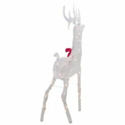 Northlight 52" Lighted White Mesh Standing Buck Outdoor Christmas Decoration - Clear Lights -Outdoor Lighting Official Shop unnamed file 1157