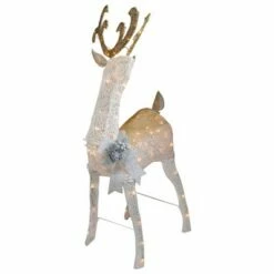 Northlight 48" White and Gold Lighted Standing Buck Outdoor Christmas Decor -Outdoor Lighting Official Shop unnamed file 1181