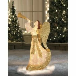 Northlight 44" Cotton Thread LED Lighted Gold and Silver Glitter Angel Outdoor Christmas Decoration 5 Northlight 44" Cotton Thread LED Lighted Gold and Silver Glitter Angel Outdoor Christmas Decoration -Outdoor Lighting Official Shop unnamed file 1199