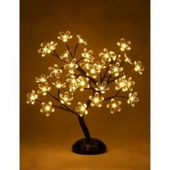 Lightshare 18" 36 LED Crystal Clear Acrylic Flower Bonsai With Green Leaf And Battery Powered - Warm White Lights -Outdoor Lighting Official Shop unnamed file 1227