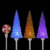 J. Hofert Co. J. Hofert Co 18.9" Prelit Artificial Christmas Tree Musical Color ChangingPathway Marker Lawn Stakes 3ct- Multicolor LED Lights