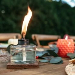 4" 3pk Mixed Material Votive Table Torch Brown/Clear - TIKI -Outdoor Lighting Official Shop unnamed file 1258