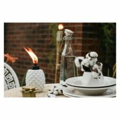 6.5" 3pk Pineapple Paradise Glass Table Torch White/Gold - TIKI 9 6.5" 3pk Pineapple Paradise Glass Table Torch White/Gold - TIKI -Outdoor Lighting Official Shop unnamed file 1262