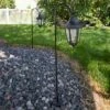 Trademark Global Pure Garden Solar 10" LED Hanging Coach Outdoor Lantern - Black - Set of 2