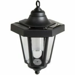 Trademark Global Pure Garden Solar 10" LED Hanging Coach Outdoor Lantern - Black - Set of 2 -Outdoor Lighting Official Shop unnamed file 1284