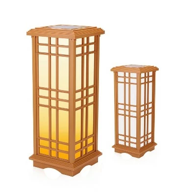 Solar LED Zen Outdoor Lantern with Amber/White Light - Techko Maid 4 Solar LED Zen Outdoor Lantern with Amber/White Light - Techko Maid - Image 2