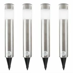 Solar Outdoor LED Light Path Walkway Lights - Silver - Pure Garden -Outdoor Lighting Official Shop unnamed file 1303