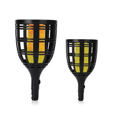 2pk LED Solar Torch Light - Techko Maid 3 2pk LED Solar Torch Light - Techko Maid