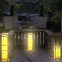 3pk Solar LED Zen Outdoor Lantern Bundle with Amber/White Light - Techko Maid -Outdoor Lighting Official Shop unnamed file 1316