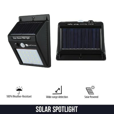 Dartwood Outdoor Solar Lights with Motion Sensor - 20 LED 150 Lumens Bright Weatherproof Wall Spotlight for Gardens Porches Walkways Patios (4-8 Pack) 4 Dartwood Outdoor Solar Lights with Motion Sensor - 20 LED 150 Lumens Bright Weatherproof Wall Spotlight for Gardens Porches Walkways Patios (4-8 Pack) - Image 2