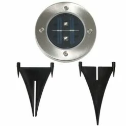 Sunnydaze Decor Sunnydaze Outdoor Solar Garden Disk Style Bright White Pathway Ground Stake Lights for Driveway or Yard - 6pk -Outdoor Lighting Official Shop unnamed file 1573