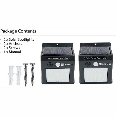 Dartwood Outdoor Solar Lights with Motion Sensor - 20 LED 150 Lumens Bright Weatherproof Wall Spotlight for Gardens Porches Walkways Patios (4-8 Pack) 8 Dartwood Outdoor Solar Lights with Motion Sensor - 20 LED 150 Lumens Bright Weatherproof Wall Spotlight for Gardens Porches Walkways Patios (4-8 Pack) - Image 6