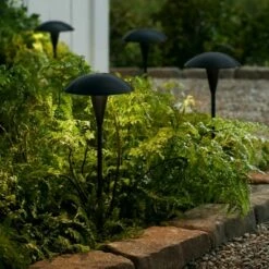 John Timberland Large Mushroom 18" High Black Low Voltage LED Path Light -Outdoor Lighting Official Shop unnamed file 1640