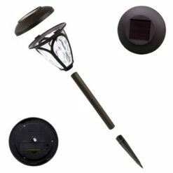 Alpine Corporation 8pk 17" Solar Pathway Lights Brown -Outdoor Lighting Official Shop unnamed file 1719