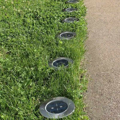 Sunnydaze Decor Sunnydaze Outdoor Solar Powered LED Garden Pathway Driveway Walkway Landscape Ground Stake Lights - Bright White - 12pc 4 Sunnydaze Decor Sunnydaze Outdoor Solar Powered LED Garden Pathway Driveway Walkway Landscape Ground Stake Lights - Bright White - 12pc - Image 2