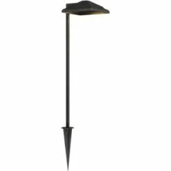 John Timberland Basset Textured Black 6-Piece LED Landscape Path Light Set