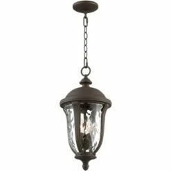 John Timberland Traditional Outdoor Ceiling Light Hanging Bronze 20" Clear Hammered Glass for Exterior House Porch Patio Deck -Outdoor Lighting Official Shop unnamed file 2174