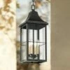 John Timberland Traditional Outdoor Hanging Light Fixture Black Warm Gold 24 3/4" Clear Glass Panels Exterior House Porch Patio -Outdoor Lighting Official Shop unnamed file 2209