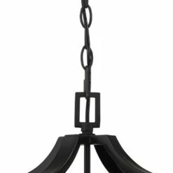 Franklin Iron Works Rustic Farmhouse Outdoor Ceiling Light Hanging Black 17" Clear Beveled Glass Exterior House Porch Patio Deck -Outdoor Lighting Official Shop unnamed file 2217