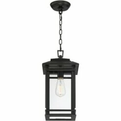 John Timberland Mission Outdoor Hanging Ceiling Light Fixture Matte Black Metal 17" Clear Glass Panels Shade Exterior House Porch Patio 9 John Timberland Mission Outdoor Hanging Ceiling Light Fixture Matte Black Metal 17" Clear Glass Panels Shade Exterior House Porch Patio -Outdoor Lighting Official Shop unnamed file 2237