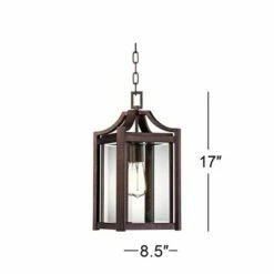 Franklin Iron Works Modern Outdoor Ceiling Light Hanging Rustic Bronze 17" Clear Glass Damp Rated for Exterior Porch Entryway 8 Franklin Iron Works Modern Outdoor Ceiling Light Hanging Rustic Bronze 17" Clear Glass Damp Rated for Exterior Porch Entryway -Outdoor Lighting Official Shop unnamed file 2255