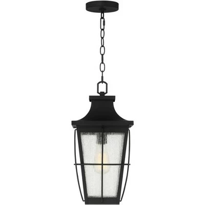 John Timberland Modern Outdoor Hanging Light Fixture Rich Black 18" Clear Seeded Glass for Exterior House Porch Patio Outside Deck 7 John Timberland Modern Outdoor Hanging Light Fixture Rich Black 18" Clear Seeded Glass for Exterior House Porch Patio Outside Deck - Image 5
