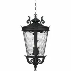 John Timberland Traditional Outdoor Light Hanging Textured Black Scroll 30" Clear Hammered Glass Damp Rated for Porch Patio 7 John Timberland Traditional Outdoor Light Hanging Textured Black Scroll 30" Clear Hammered Glass Damp Rated for Porch Patio -Outdoor Lighting Official Shop unnamed file 2279
