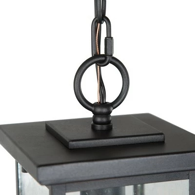 Square Glass/Metal Outdoor Pendant Lamp Black - LNC 6 Square Glass/Metal Outdoor Pendant Lamp Black - LNC - Image 4