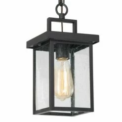 Square Glass/Metal Outdoor Pendant Lamp Black - LNC 17 Square Glass/Metal Outdoor Pendant Lamp Black - LNC -Outdoor Lighting Official Shop unnamed file 2287
