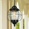Glass/Metal Outdoor Pendant Lamp Black - LNC -Outdoor Lighting Official Shop unnamed file 2310
