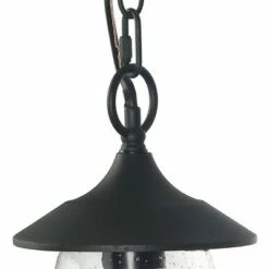 9.5" Metal/Glass Outdoor Pendant Light Black - LNC -Outdoor Lighting Official Shop unnamed file 2318
