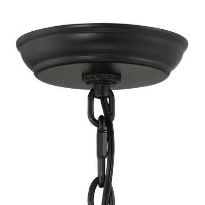 Franklin Iron Works Modern Outdoor Hanging Light Matte Black 13 3/4" Clear Seedy Glass Exterior House Porch Patio Outside Deck 6 Franklin Iron Works Modern Outdoor Hanging Light Matte Black 13 3/4" Clear Seedy Glass Exterior House Porch Patio Outside Deck - Image 4