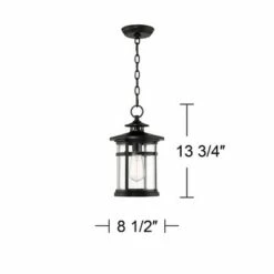 Franklin Iron Works Modern Outdoor Hanging Light Matte Black 13 3/4" Clear Seedy Glass Exterior House Porch Patio Outside Deck 15 Franklin Iron Works Modern Outdoor Hanging Light Matte Black 13 3/4" Clear Seedy Glass Exterior House Porch Patio Outside Deck -Outdoor Lighting Official Shop unnamed file 2328