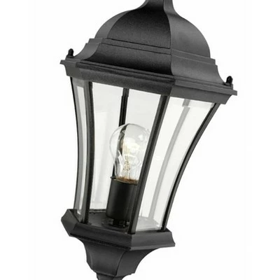 1 Light Classic Outdoor Lamp Post with Beveled Glass Shade Black - Aurora Lighting 3 1 Light Classic Outdoor Lamp Post with Beveled Glass Shade Black - Aurora Lighting - Image 2