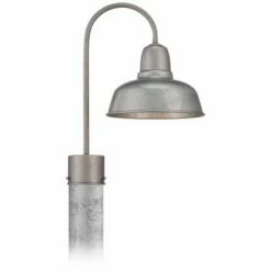 John Timberland Industrial Outdoor Post Light Fixture Urban Barn Galvanized Steel Vintage 15 3/4" for Exterior Garden Yard Patio -Outdoor Lighting Official Shop unnamed file 2371