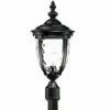John Timberland Traditional Outdoor Post Light with Flat Base Pole Texturized Black 99 3/4" Clear Hammered Glass for Garden Yard -Outdoor Lighting Official Shop unnamed file 2373