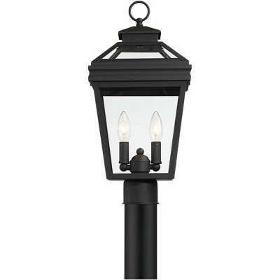 John Timberland Traditional Outdoor Post Light Fixture Textured Black 18 1/2" Clear Glass for Exterior House Garden Yard Walkway 4 John Timberland Traditional Outdoor Post Light Fixture Textured Black 18 1/2" Clear Glass for Exterior House Garden Yard Walkway - Image 2